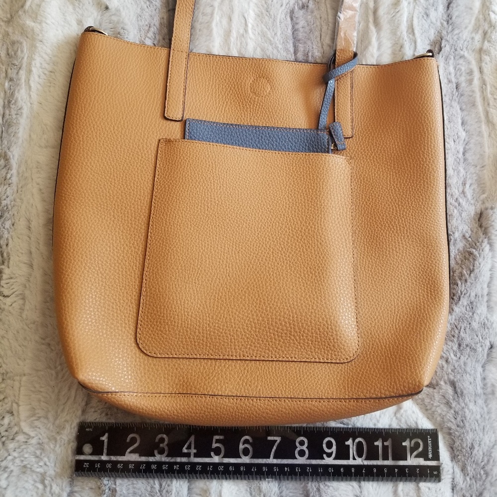 ❌SOLD❌ Brown/Blue Reversible Tote - Picture 2 of 7